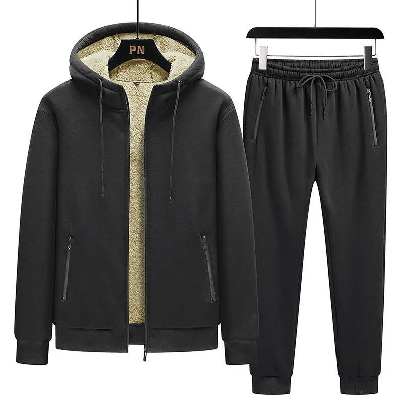 

Luxury Winter Keep Warm Two Piece Men Brand Casual Sets For Men High Quality