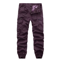 mens cargo pants small foot stretch large size multi pocket cargo pants casual pants drawstring pants elastic waist pants