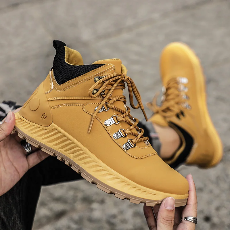 GR-YZ70 WATERPROOF SNOW WALKING SHOES MEN'S HUNTING BOOTS TACTICAL SHOES DESERT COMBAT ANKLE LEATHER MOUNTAINEERING SHOES