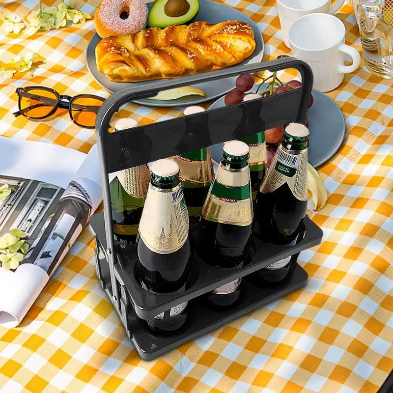 Горячая Распродажа 6 отверстий пластиковая стандартная Складная переноска для