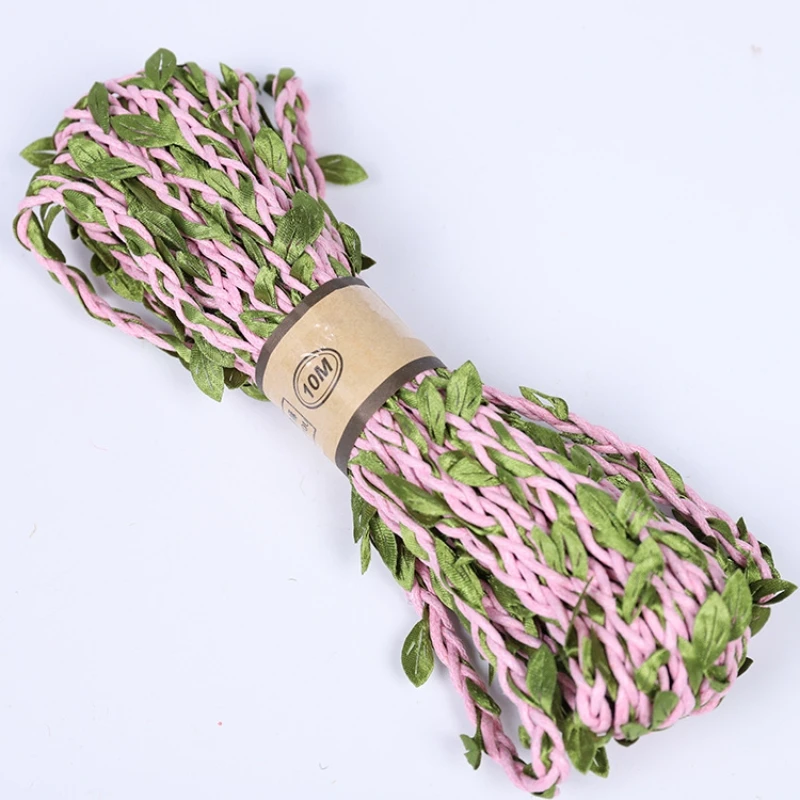 

Simulation Green Leaves Rattan Ribbon Green Leaves Weaving Hemp Rope Ribbon DIY Wedding Birthday Decoration Packaging accessory