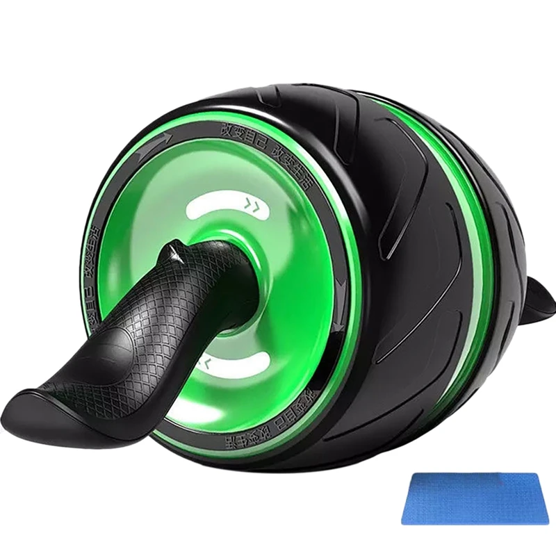 

New-Perfect Fitness Ab Roller Wheel with Built in Spring Resistance At Home Core Workout Equipment Auto Mute Rebound