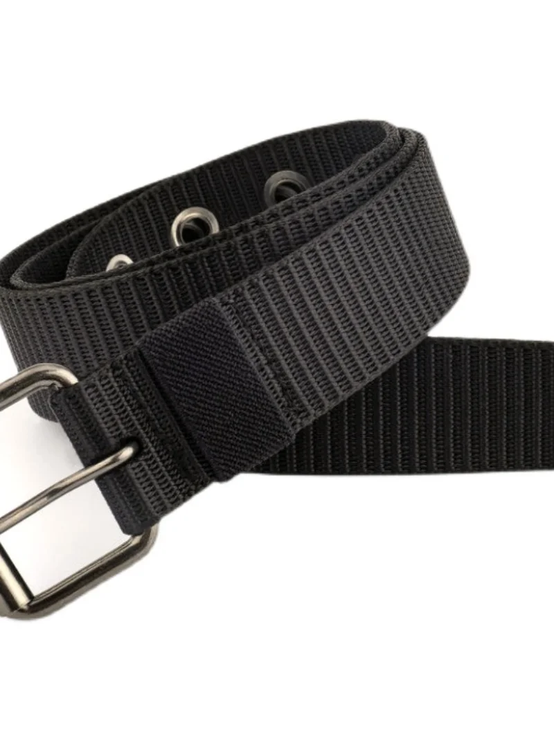 Пористый холщовый ремень мужской с пряжкой для молодых студентов корейский