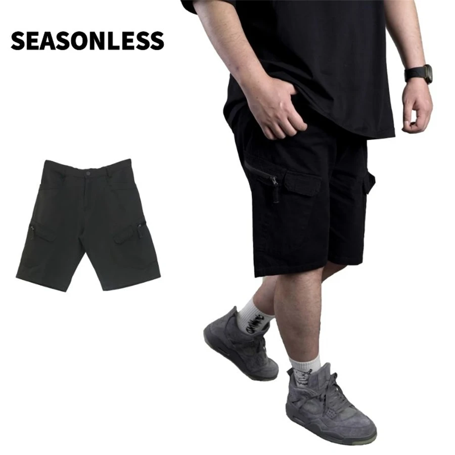 

Безупречный базовый Мужской классический крой премиум-класса саржевый кордовый мессенджер с поясом классический непринужденный крой карго стрейч шорты