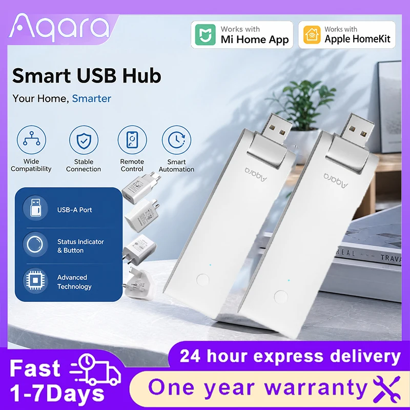 Фото Aqara E1 Mini USB Hub Gateway Zigbee 3.0 WiFi Wireless Gateway LM-ZHWG16 работает с приложением Control For Mijia Mi Home Apple Homekit APP №1
