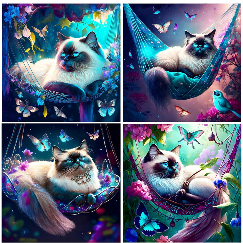 

Алмазная живопись 5D "сделай сам", Сказочная кошка, искусство, наборы для вышивки крестиком, домашний декор, Новое поступление 2023