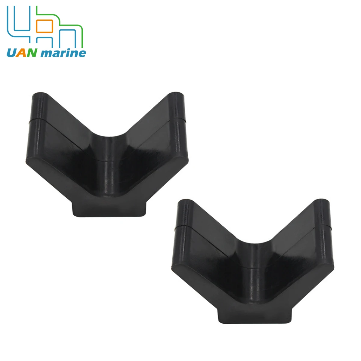 2 шт. роликовый упор для носа V прицеп лодки резиновый носка V-образный блок черный