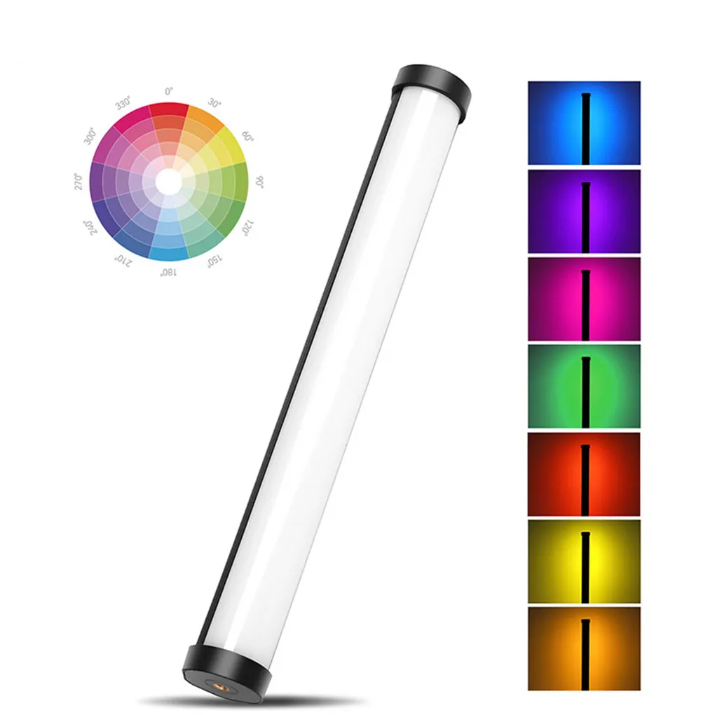 

Video Fill Light Wand Photography Studio Outdoor Lamp Tube Bar Dimmable Cordless Attachable Lighting Stick Color Changing