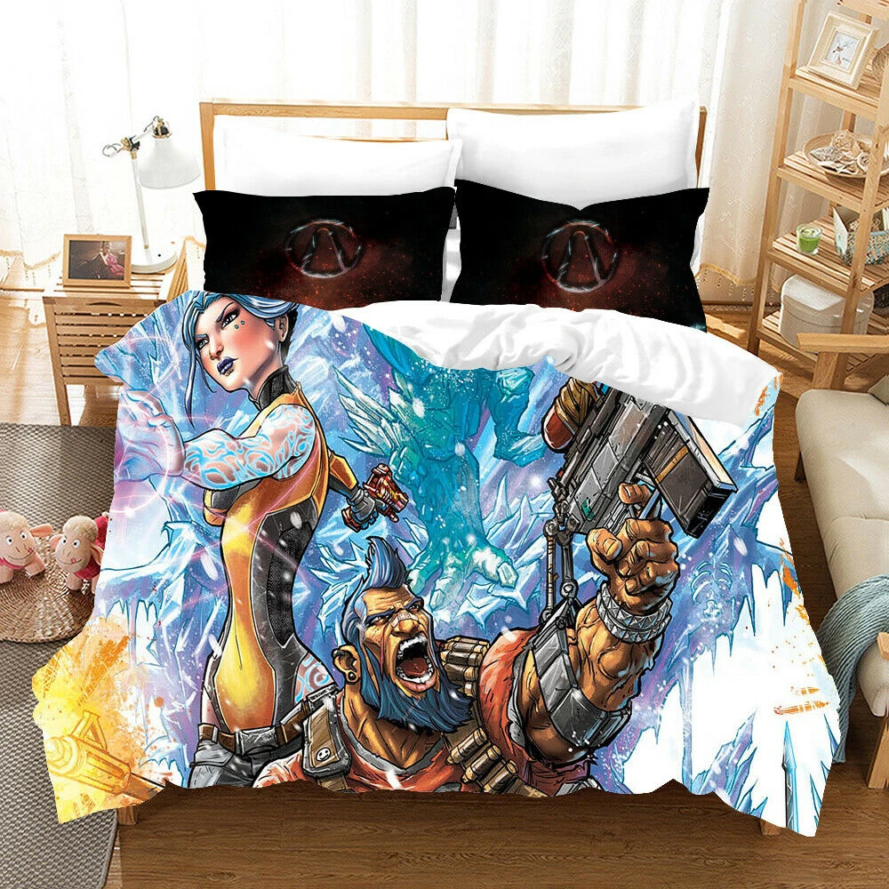 

Starblue-hgs, Anime Game Duvet Cover Pillowcase Set Twin Queen Bedding Fighting Anime Quilt Cover Pillowcase Set