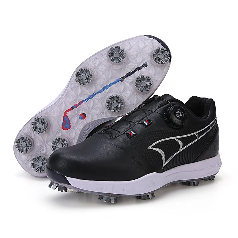 2022 New Trend Golf Shoes for Men Good Quality Sport Shoe Mens Anti-Slippery Spikes Golf Training Man Leather Walking Shoes Men