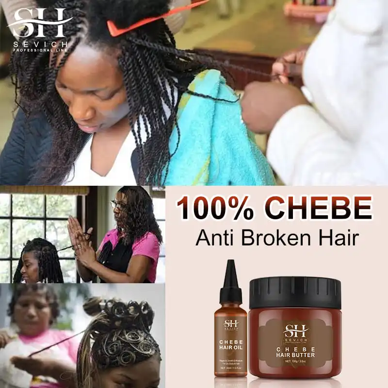 Африканский Сумасшедший продукт для роста волос порошок Alopecia Chebe масло против