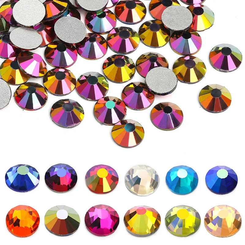 Высокое качество новый цвет хрустальные стразы без горячей фиксации супер яркие
