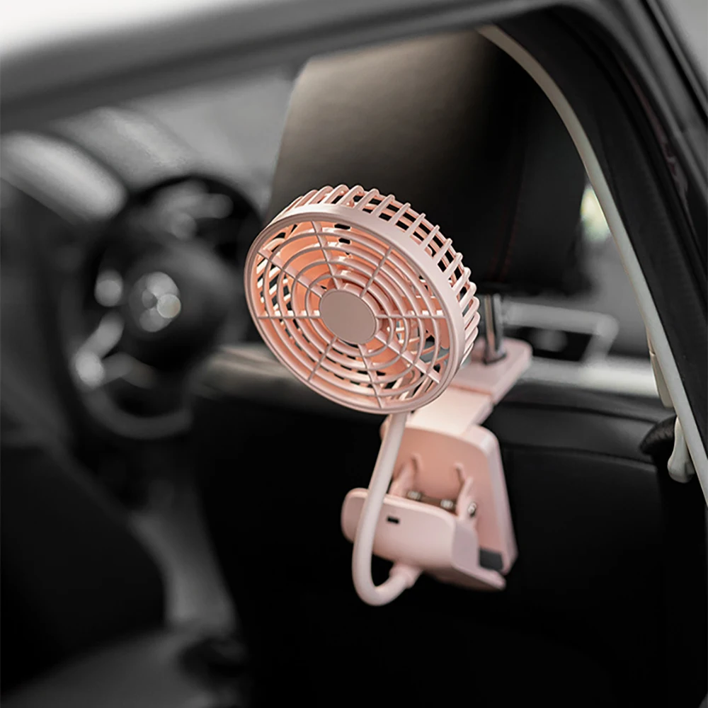 

Universal Car Back Seat Fan USB Portable Mini Fan 3 Speed Summer Cooling Fan