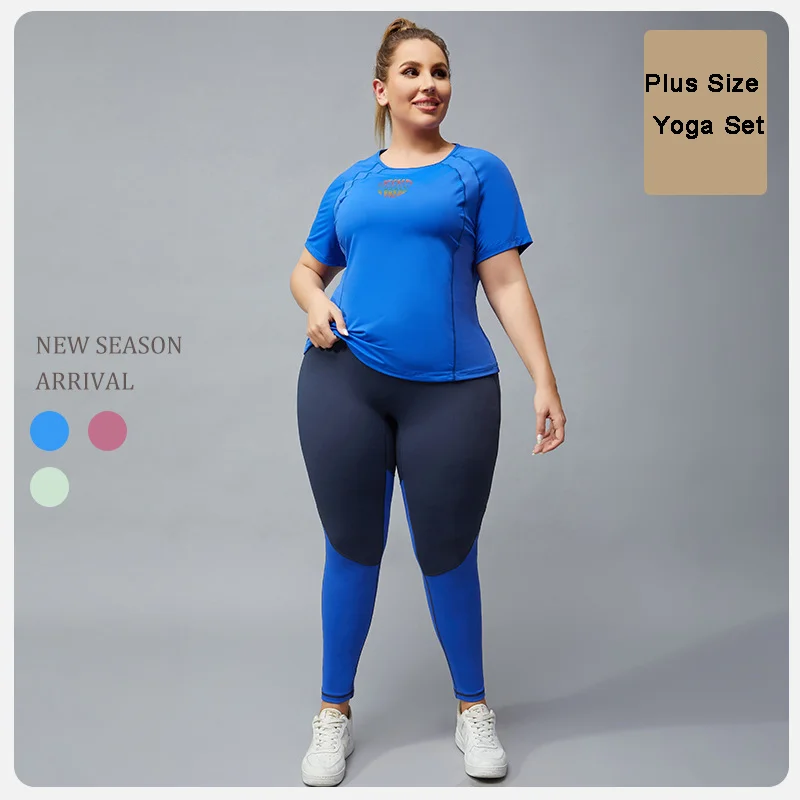 

2022 Plus Size Yoga Suit Sportswear Sportsuits Plus Size Yoga Sets For Women Gym Sport Running Sets Big Large Tracksuit Wear