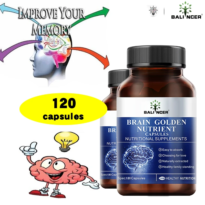 

Balincer Brain Nutritional Supplement - Relieve Brain Fatigue, Concentrate, Improve Memory, Slow Brain Degeneration and Damage