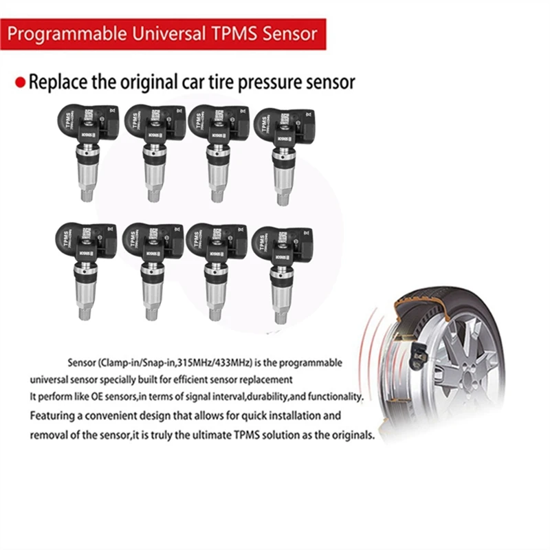 10 шт. TPMS датчик давления в шинах программируемый для Autel Tool TS408 TS508 ITS600 315 МГц + 433 2 1 MX