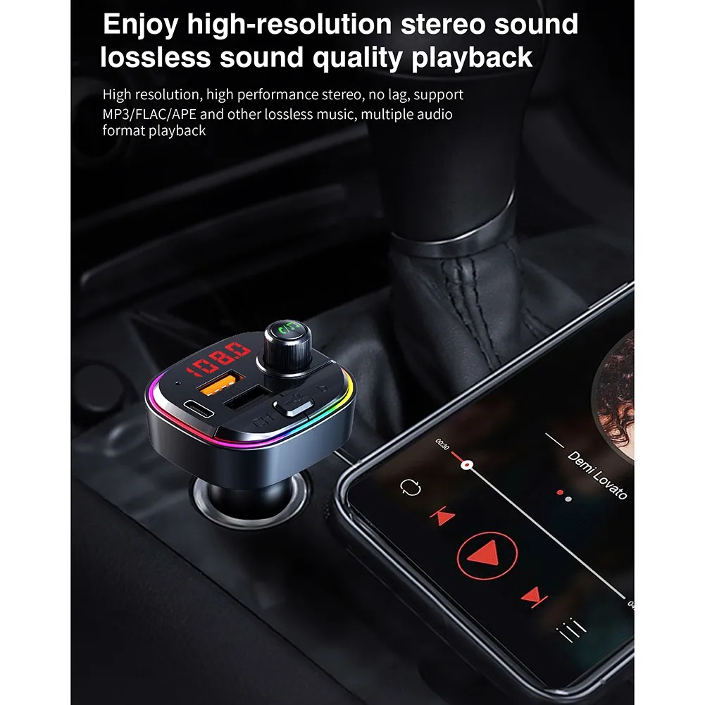 

Wireless Car Mp3 Music Player Bluetooth FM Transmitter QC3.0 PD Fast Charge Audio Receiver USB Car Accessories