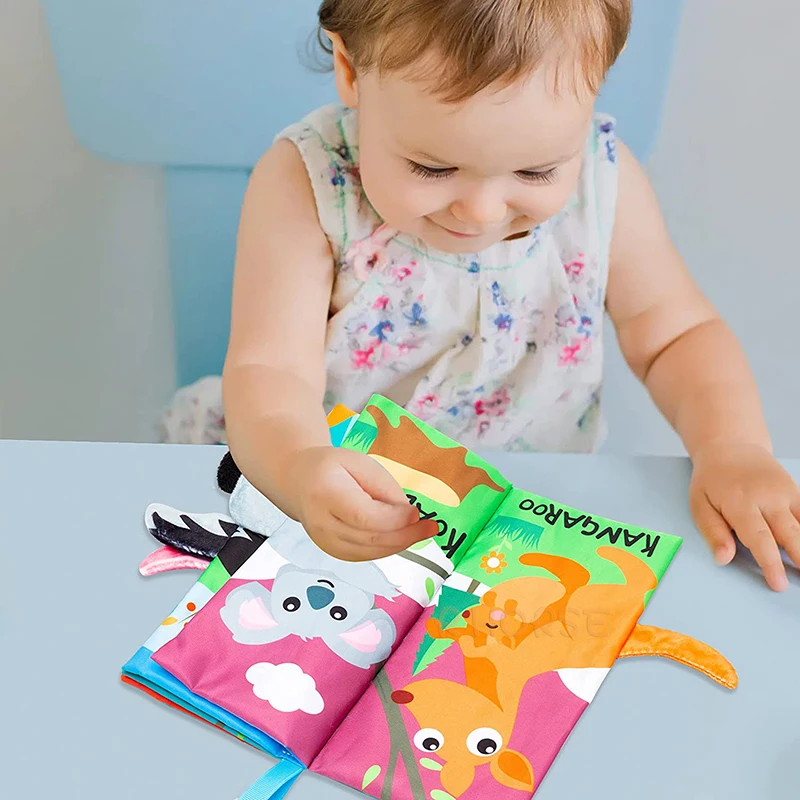 

My First Soft Book 1PCS 2 PCS Baby Cloth Books Early Education Toys Animal Farm Activity Crinkle Cloth Book for Toddler, Infants