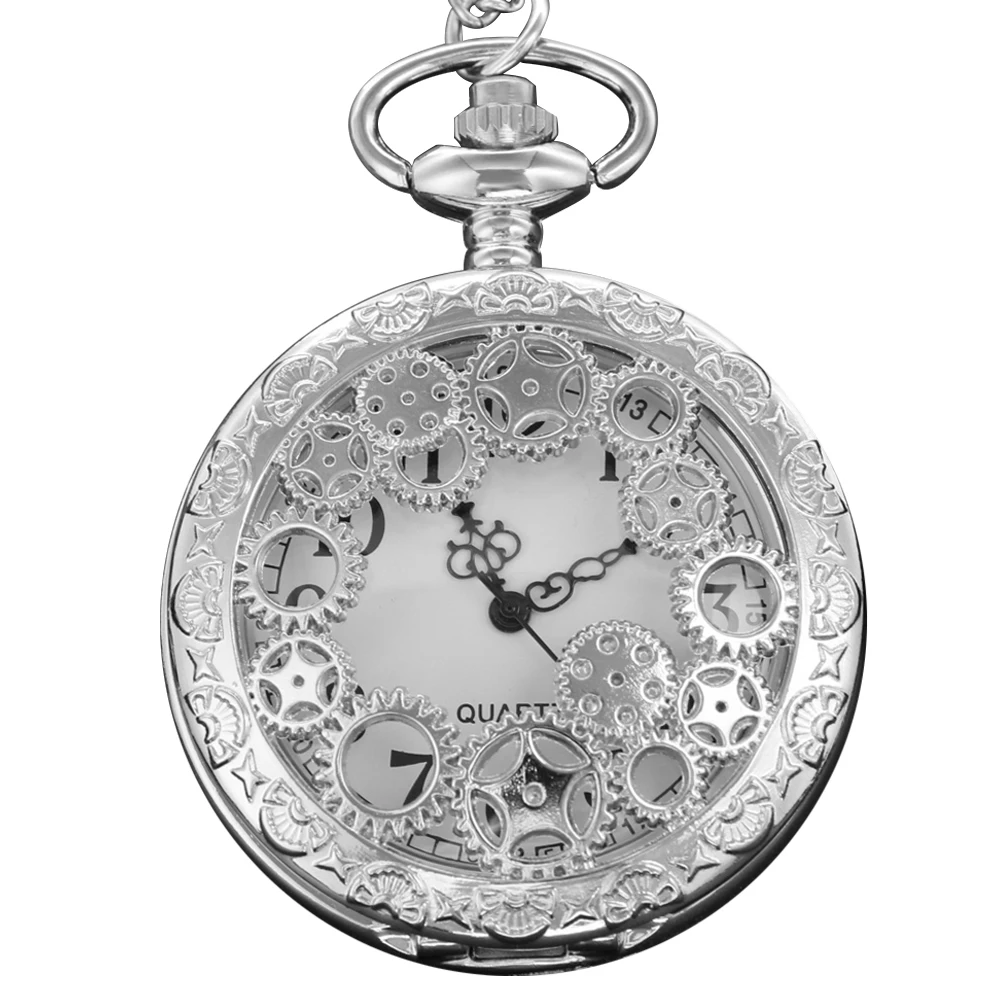 Изысканные серебряные часы с пилообразным зубцом