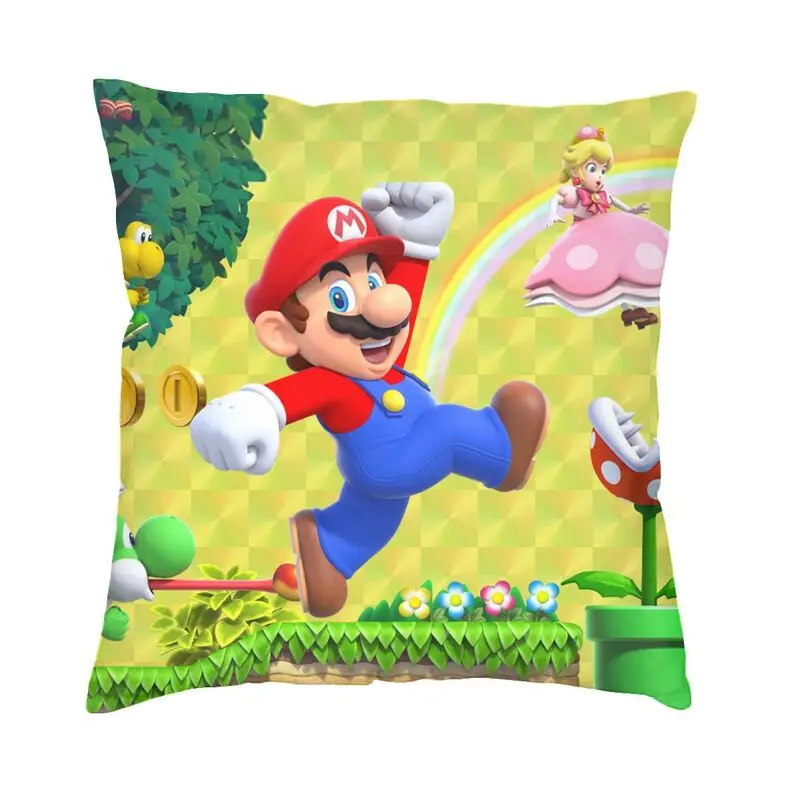 

Luxury Cartoon Game Luigi Bors Marios Cushion Cover 40*40 cm Velvet Throw Pillow Cases For Sofa Home Decorative Pillowcase