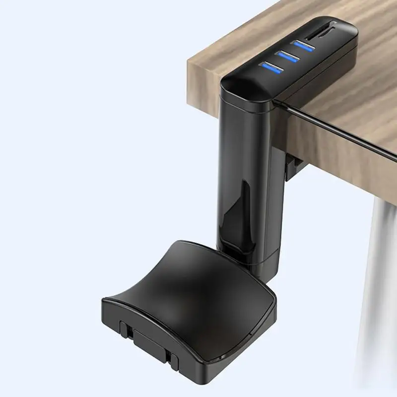 Вешалка для наушников под стол подставка настольная гарнитуры с USB-портом