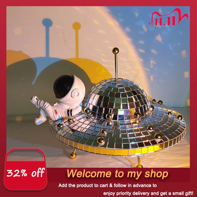

Disco Ball UFO Decoration Room Decor Aesthetic Halloween Decoration UFO Disco Decor Decoration Maison Space World Boho Decor