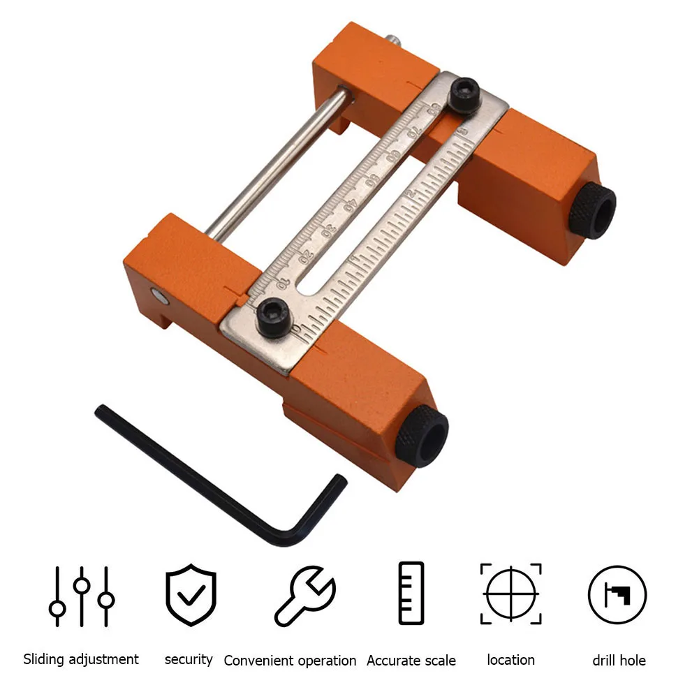 

9.5mm Adjustable Oblique Hole Angle Drill Jig for Wood Working Furniture Punch Locator DIY Carpentry Tools Guide Drill Bits Pock