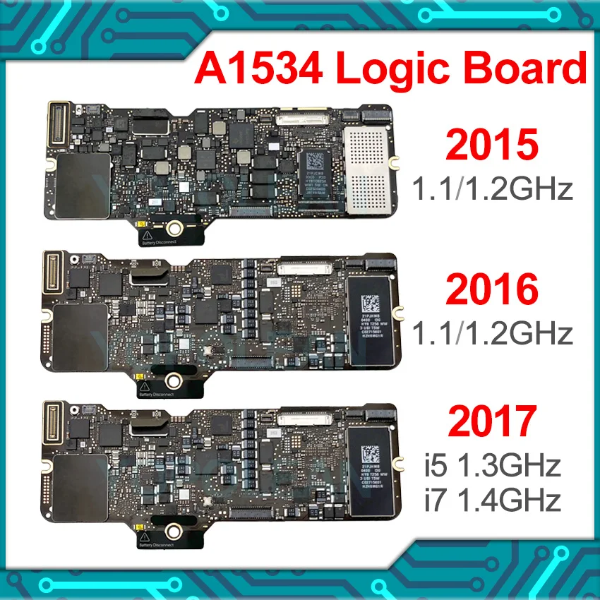 

A1534 Motherboard 1.1GHz 256 512GB For MacBook Retina 12" a1534 Logic Board 820-00045-A 820-00244-A 820-00687-A 2015 2016 2017
