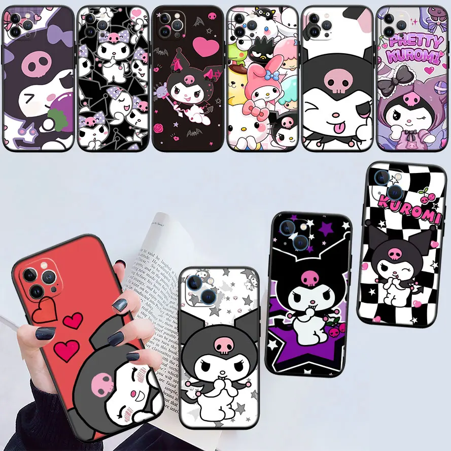 Новый высококачественный чехол для сотовых телефонов YK22 Kuromi iPhone 16 Pro Max Plus Mini