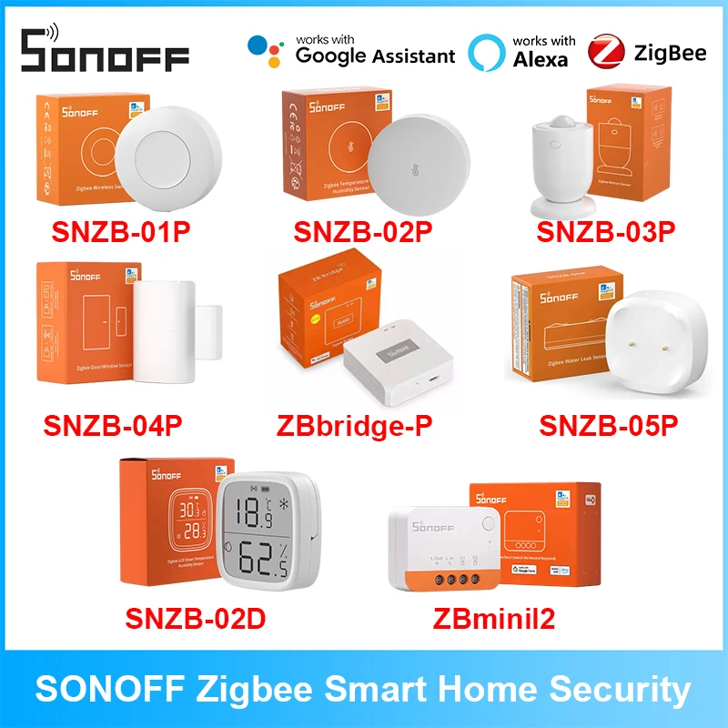 Модуль умного дома SONOFF Zigbee SNZB-05P SNZB-01P SNZB-02P SNZB-02D SNZB-03P SNZB-04P 3.0