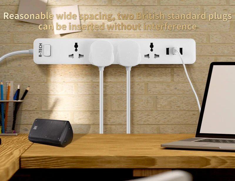 

Multifunctional European plug-in German terminal block household desktop USB power conversion socket British plug-in board