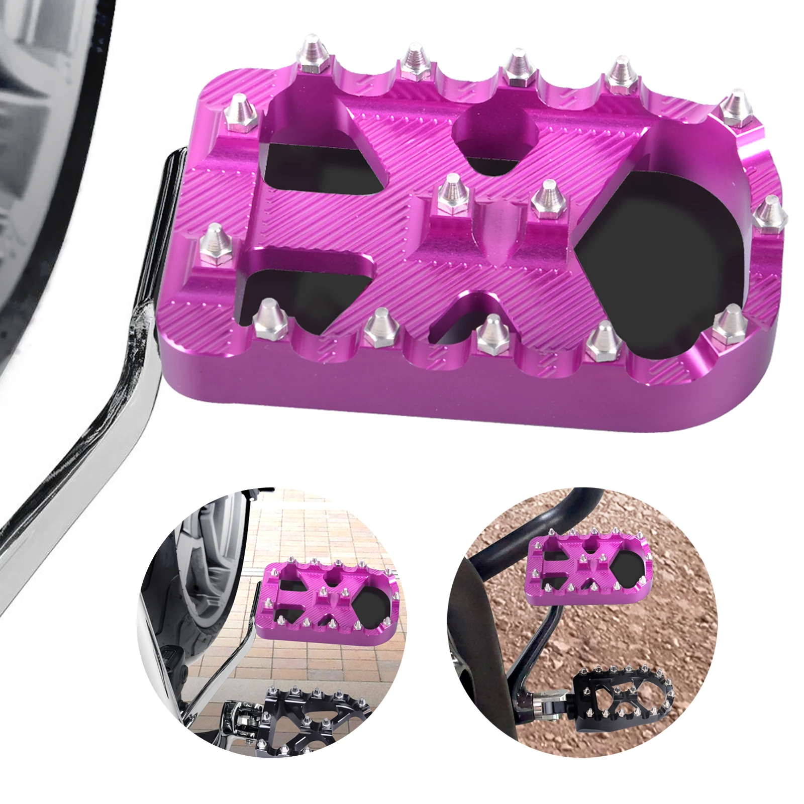 

Motorcycle Parts Brake Pedal Pads Cover Foot Pegs Footrest for H-D Softail Heritage Springer Fat Boy Deluxe FLSTN Road King FLHR