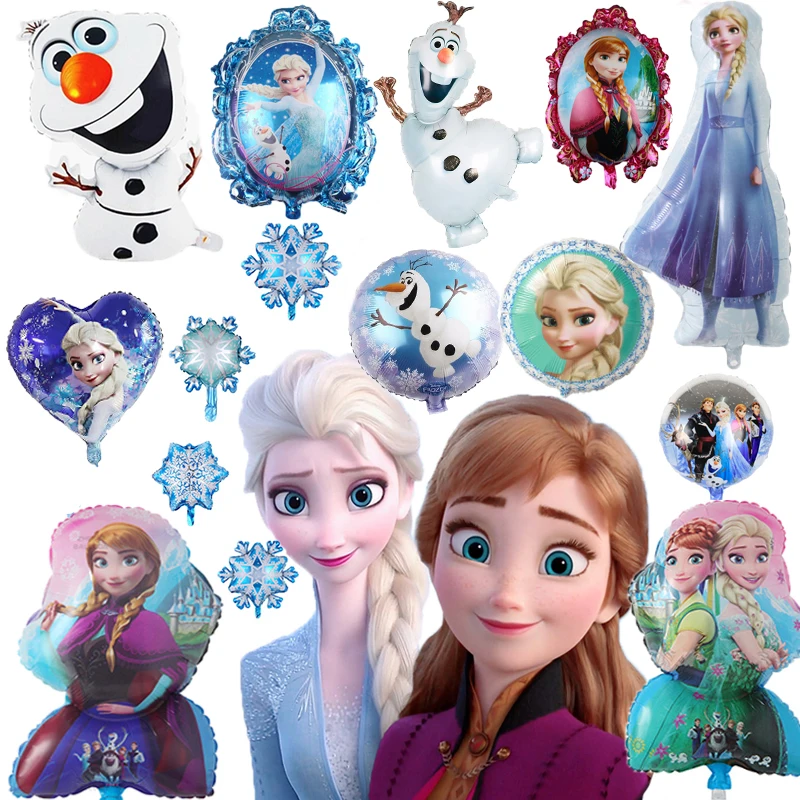 1pcs Cartoon Elsa Olaf Disney Frozen Princess Foil Balloon Baby Shower Girl Snowman Birthday Party Decoration Kids Toy Air Globo