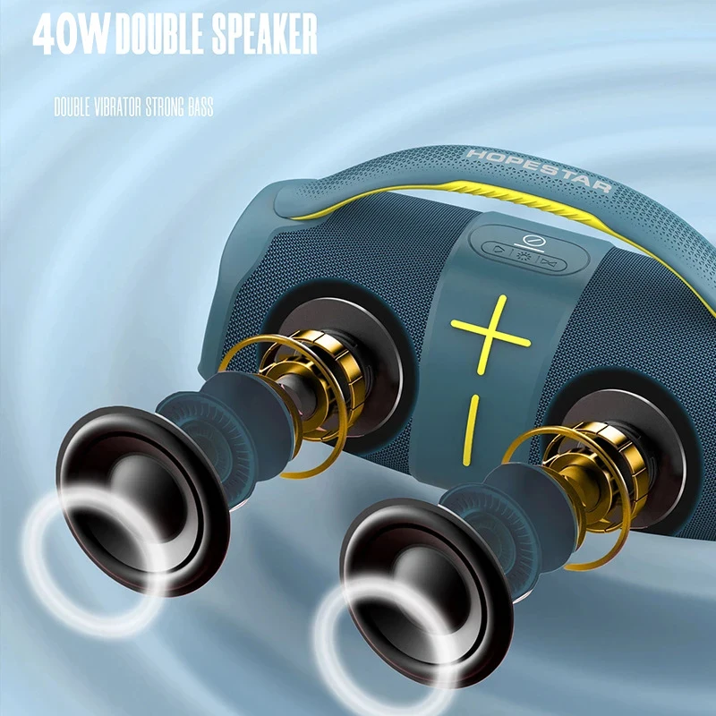 Оригинальный HOPESTAR H60 40 Вт высокая мощность бумбокс портативный Bluetooth супер