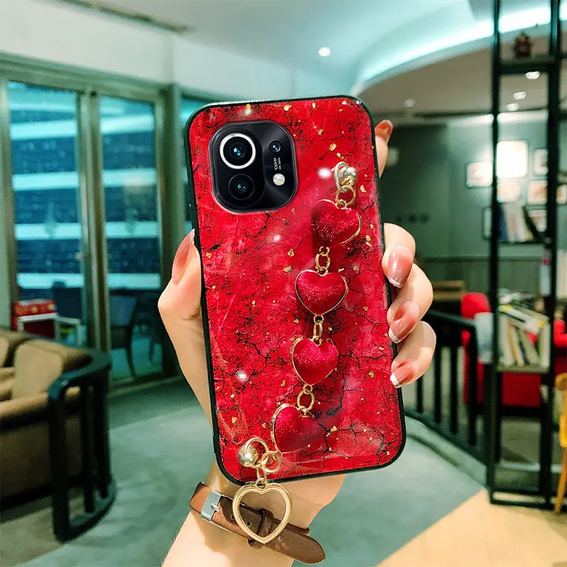 for redmi 10 case luxury plush colorful love bracelet phone case for xiaomi 11lite 10t 11x 11 poco x3 m3 f3 redmi note10 10s 9t free global shipping