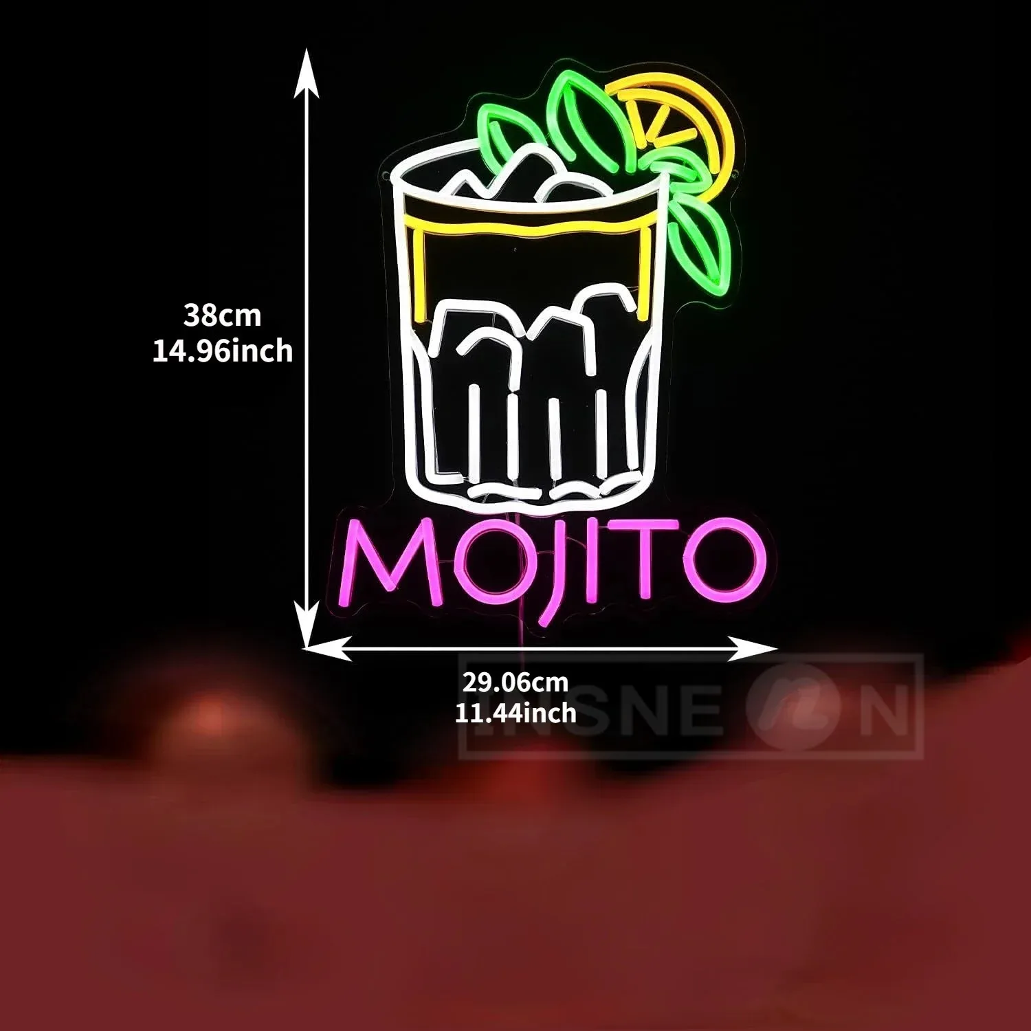 Фото Mojito Коктейль Неоновая Вывеска Светодиодный Настенный Декор с питанием от USB для Бар Клуб Вечеринка Домашний Бар Человек Пещера Украшение Гостиной Неоновый Свет №5