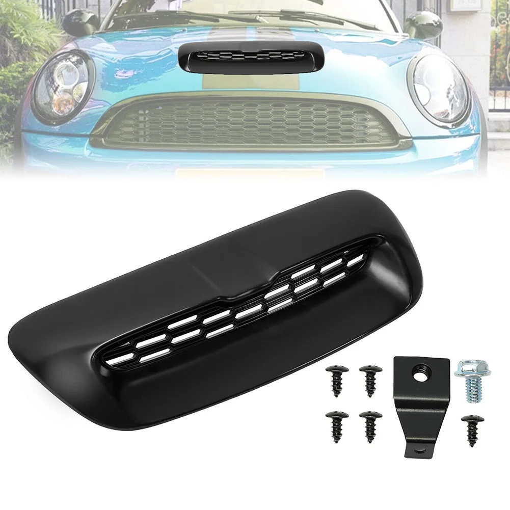 

1pc Black Painted Hood Air Intake Vent Scoop For Mini For Cooper S R55-R59 2007-2013 Direct Replacement Air Intake Vent Scoop