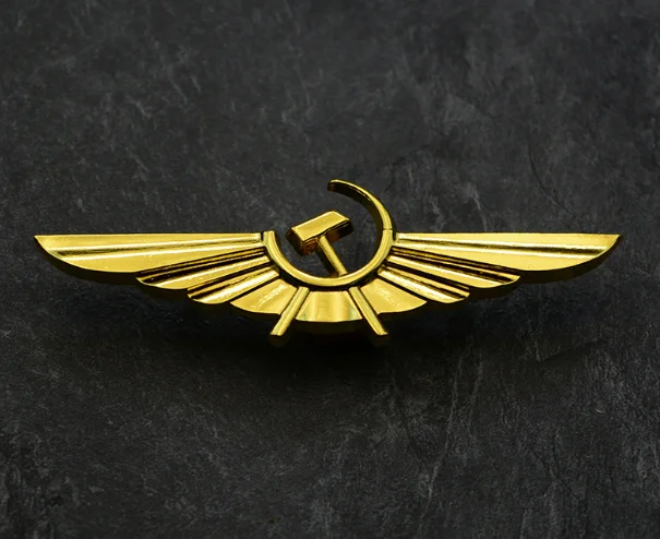 

Soviet Union Air Force Badge Aeroflot Airlines Brooches USSR Russian Fleet National Aviation Civil Metal Collar Pin