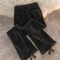 woman jean pant new summer women denim blue jeans trousers ankle length high waisted washed pants street wear new band 2022