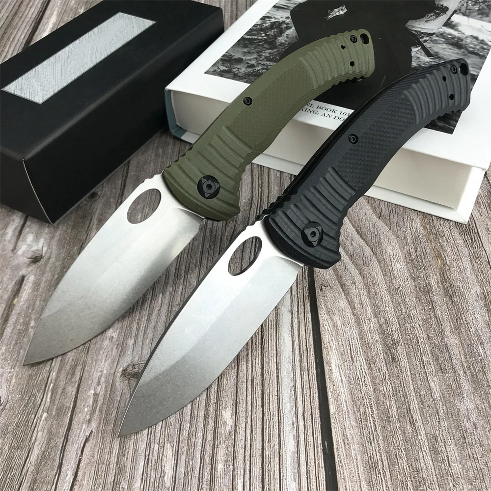 

New BM 737 Outdoor Pocket Folding S35V Stone Cleaning Landing Point Blade G10 Handle Rescue Tactical EDC Knife With Retail
