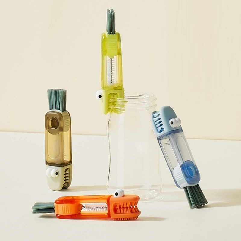 

Rotatable Pacifier Brush Cup Lid Groove-Gap Brush Household Bottle Cleaning Tool