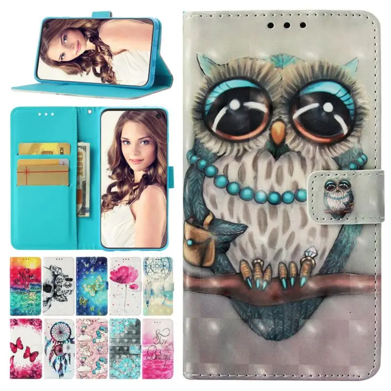 

Cases For Huawei Enjoy 9s 7s 7 P Smart Y6 Y9 2019 2018 Pony Butterfly Owl Chimes Cover Bag E03Z