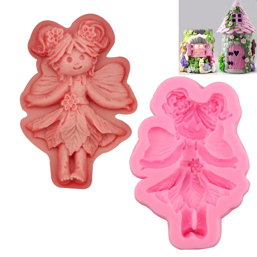 

Fairy tale fairy fairy fairy sugar cake silicone mold chocolate decoration tools drop plaster DIY soap mold