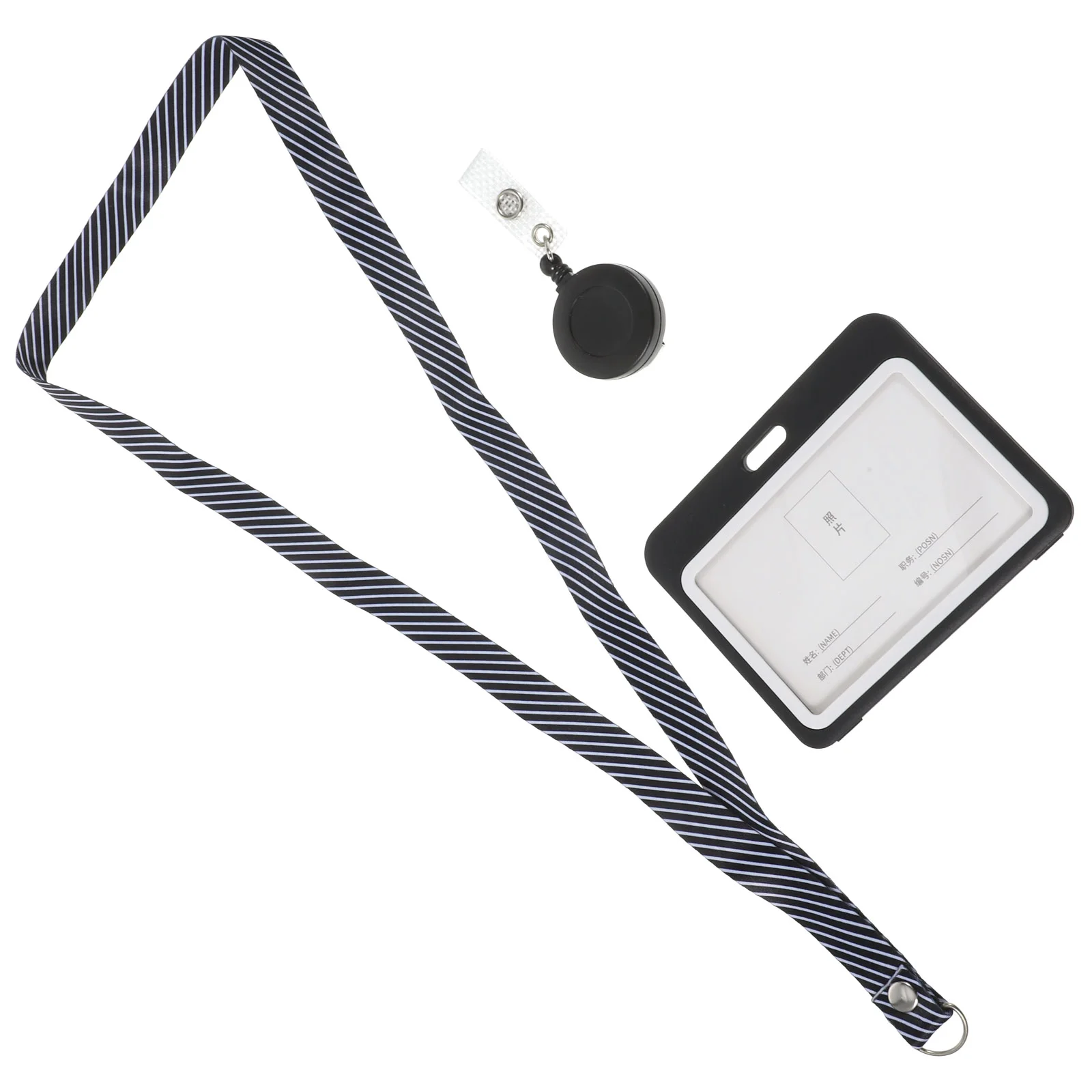 

2 Pcs Easy Pull Telescopic Hanging The Doc Card Sleeves Horizontal Badge Holders Lanyards Credit Vertical Pvc