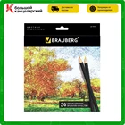 Набор цветных карандашей Brauberg Artist line, 24 цвета, черный корпус