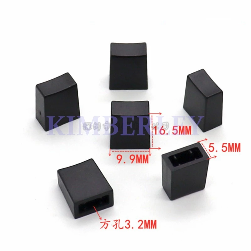 

10 шт., колпачок переключателя, черный колпачок для клавиш, пластиковый колпачок для тонкой регулировки, 6 х 6, квадратное отверстие, 3,2 мм