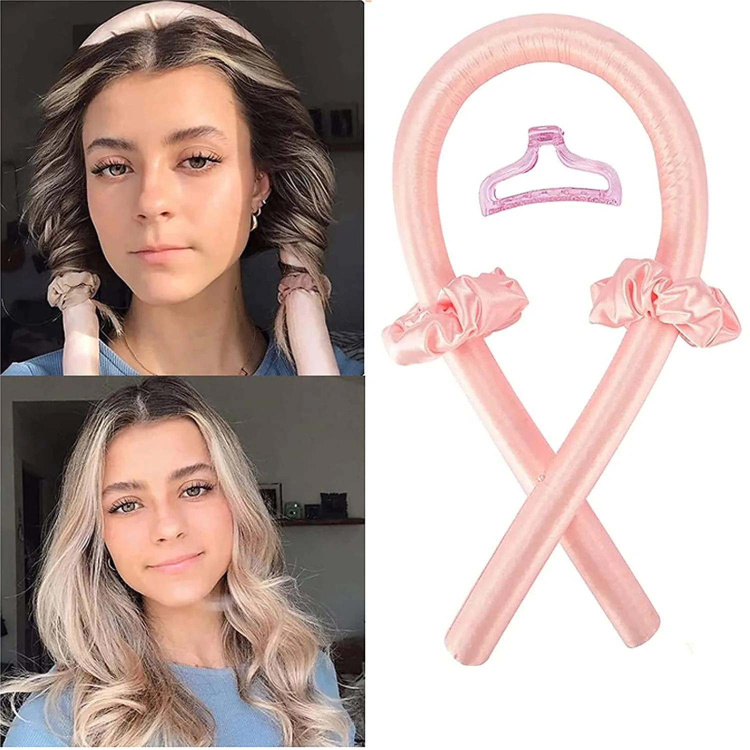 

Heatless Hair Curler Headband for Women DIY Lazy Curler Hair Rollers Sleeping Curly Big Wave Hair Tie Set Hair Styling Tool