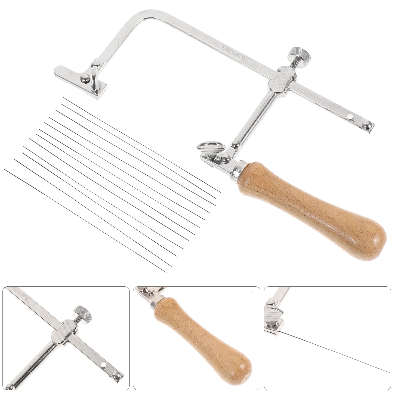 

Adjustable Jewelry Accessories Frame Bow Professional Jewelry Making Tool Wood Handle Jewelry Frame Hand Tools (with 12 )