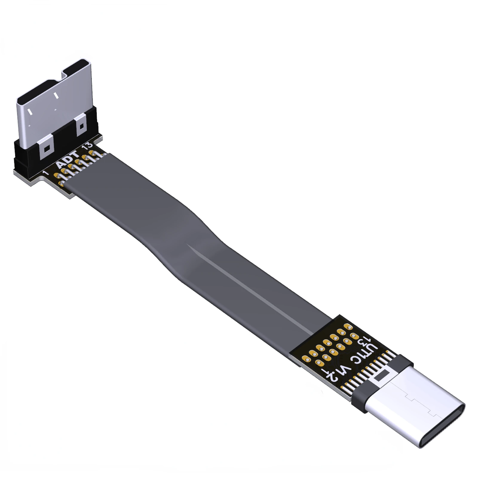 USB3.0 Type-C male to USB3.0micro-B male Up/Down Angle USB data Sync & Charge Cable Type c Cord Connector Adapter FPC FPV Flat