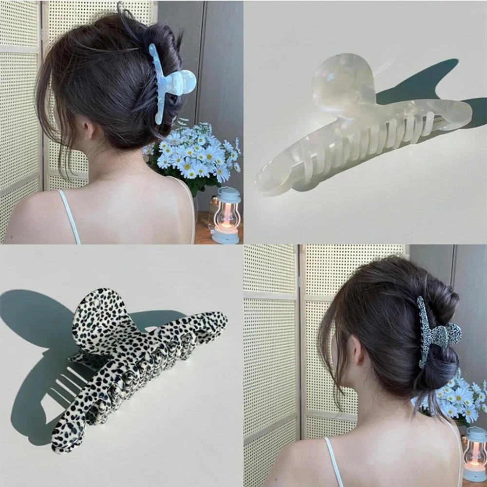 

Woman Acetate Hair Claws Korean Style Large Size Hair Clips Fashion Simple Hair Accessories For Ladies Girls Headwear 2022 New